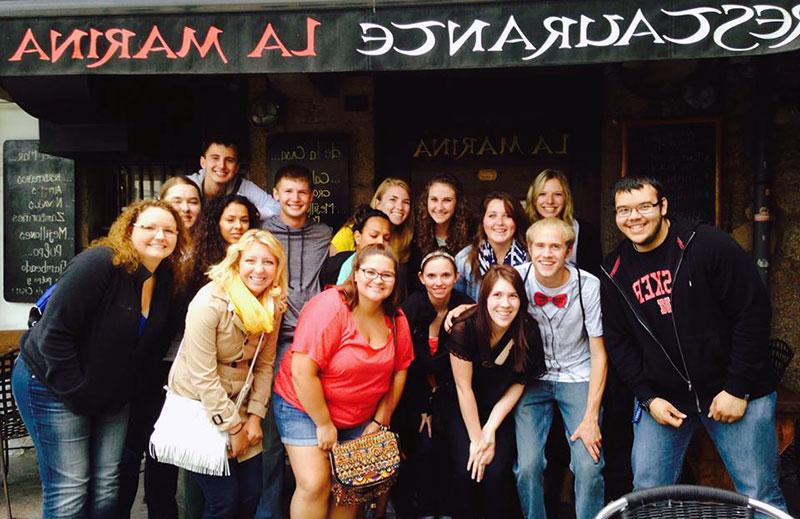 Students studying abroad