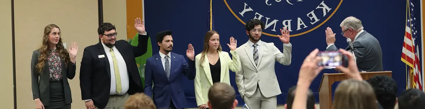 the student body takes the oath of office